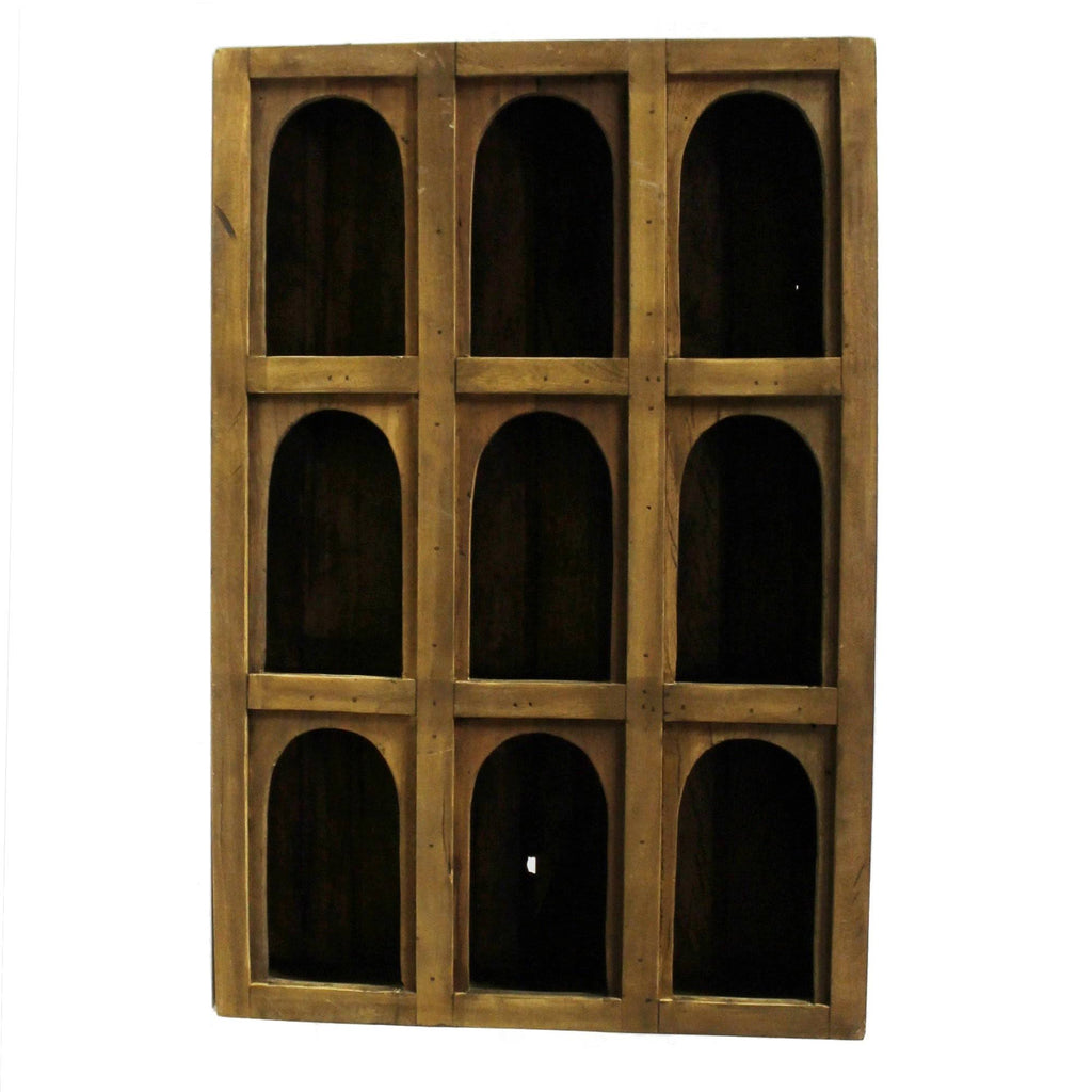 Reclaimed Wood 9 Arched Opening Display Case P515629