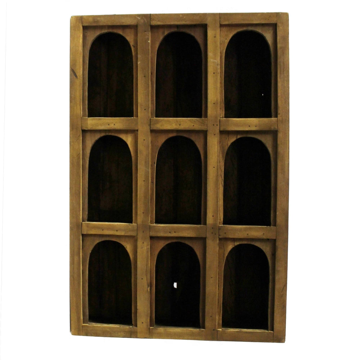 Reclaimed Wood 9 Arched Opening Display Case P515629
