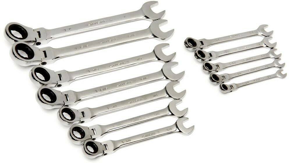 SAE Flex Head Ratcheting Wrench Set 12-Piece U244