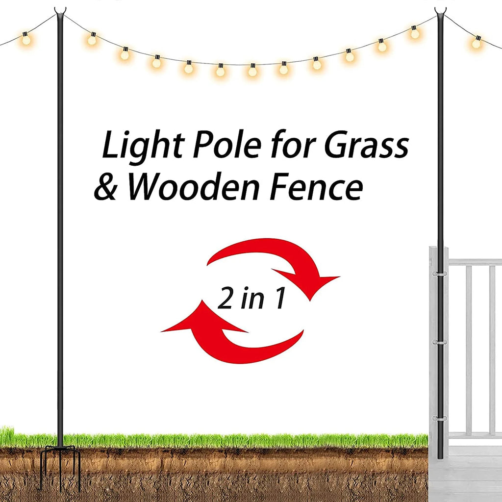 2PACK 9ft Steel Powder Coated Shade Sail Support Pole B136447