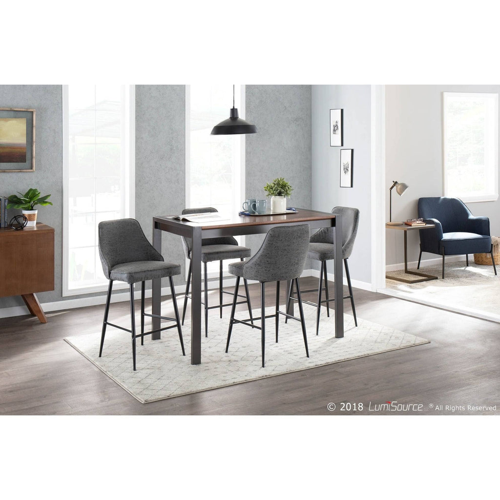Antique Metal and Walnut Wood Dining Table A7249