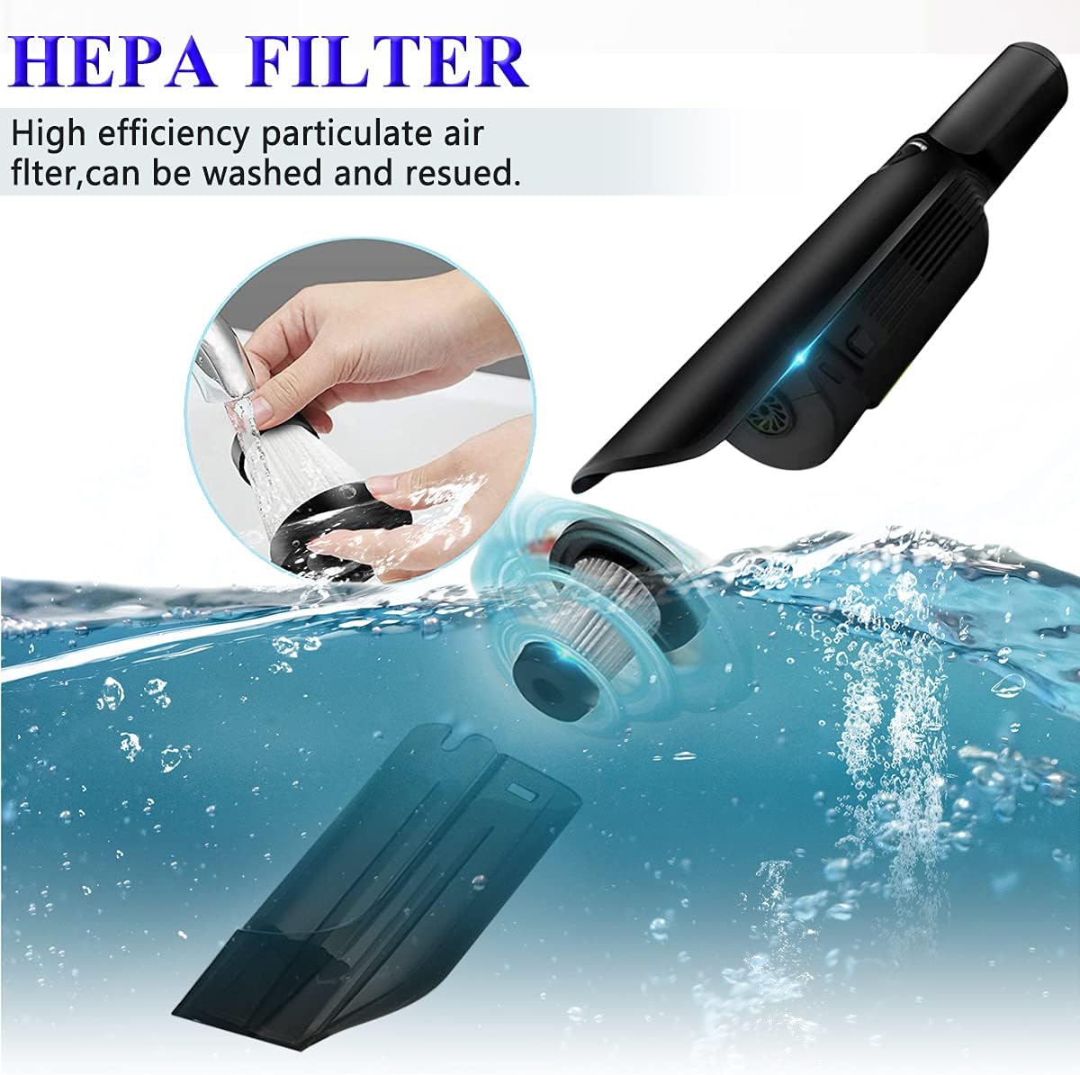 Cordless Rechargeable Mini Handheld Car Vacuum Cleaner F99941