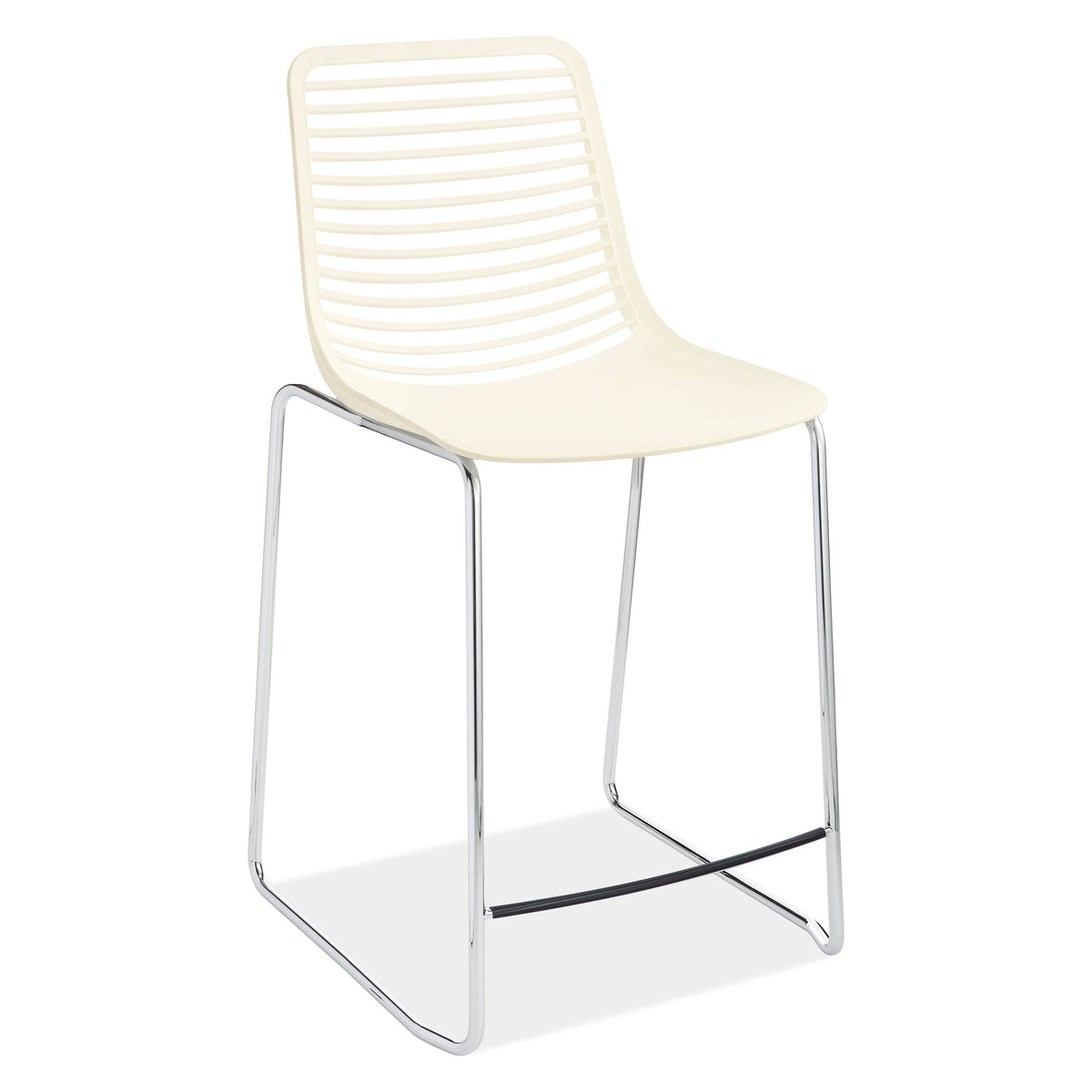 Modern Mini Counter Stool in Blue w/ Chrome Base U59929