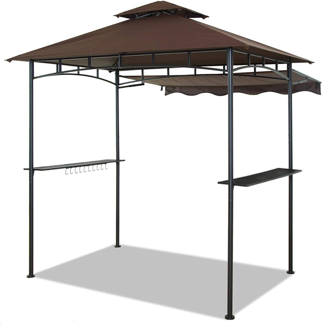 Brown Double Tiered Grill Gazebo W92733