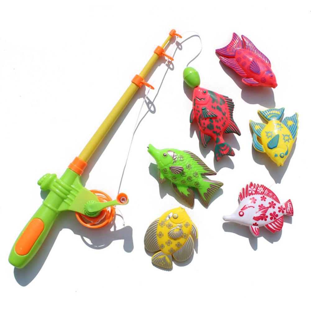 7 Pcs Plastic Magnetic Fishing Toy Baby Bath Toys Z3799