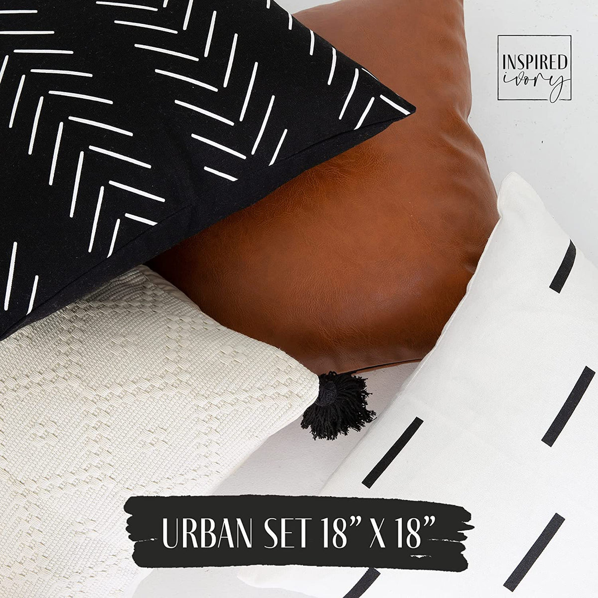 Set Of 4 Throw Pillow Covers U990