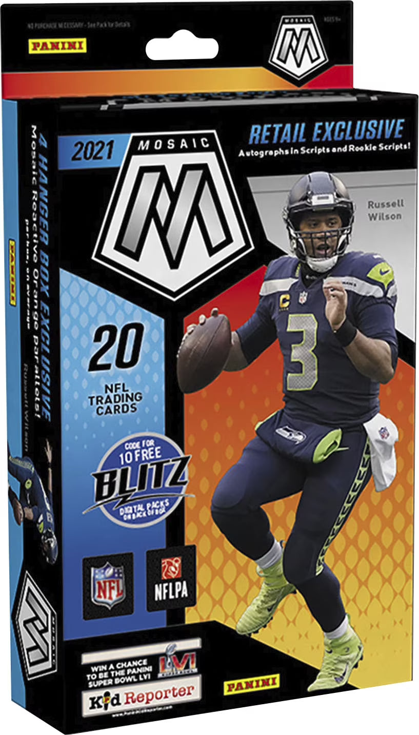 2021 NFL Mosaic Football Trading Card Hanger Box T4488