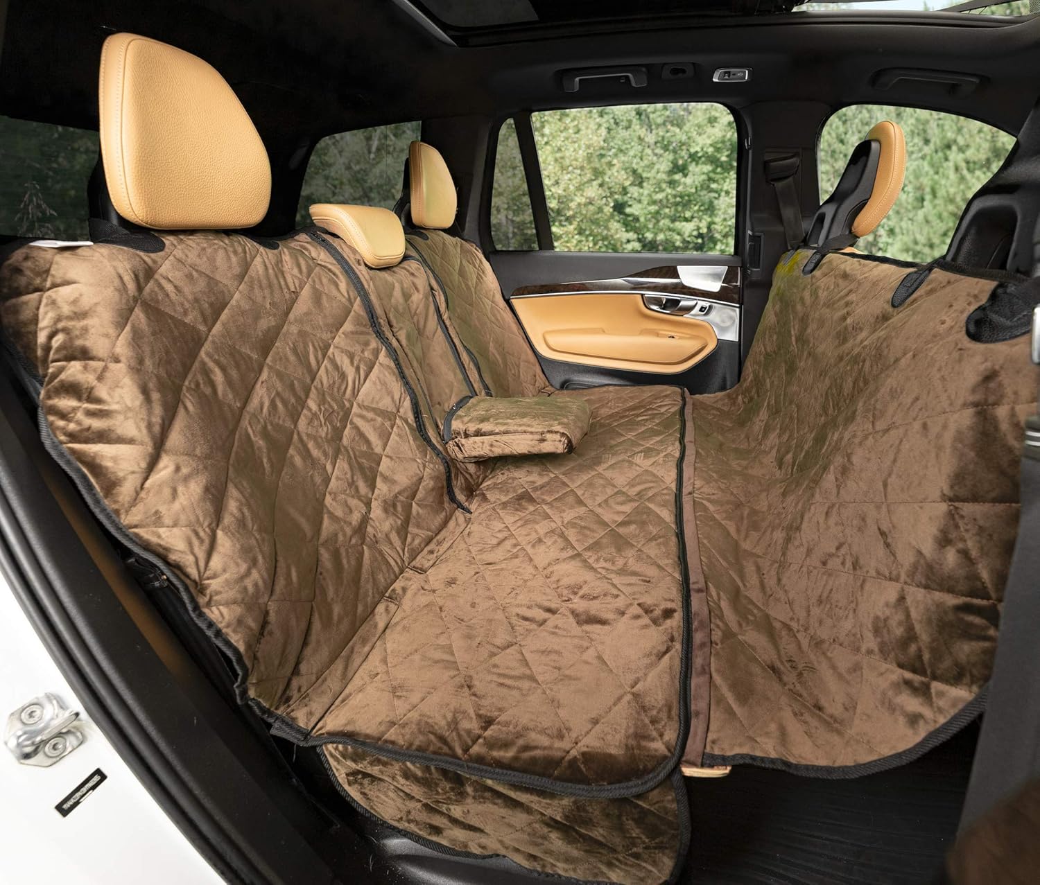 X-Large Charcoal Velvet Convertible Rear Seat Cover P27368