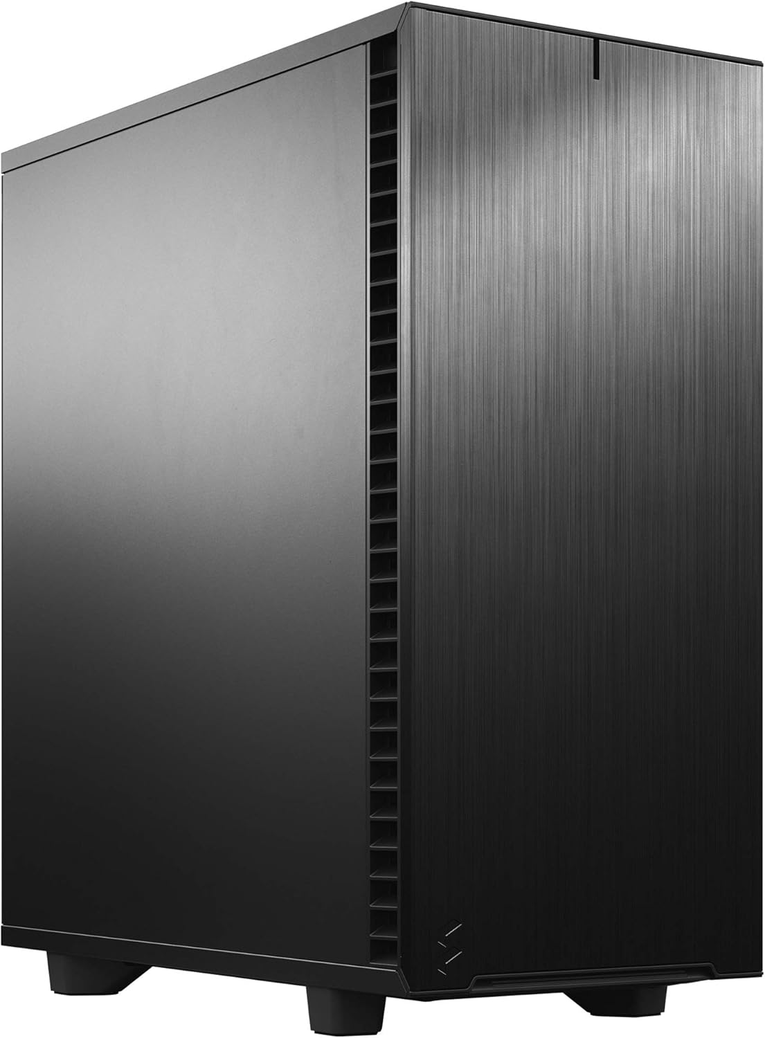 Black Brushed Aluminum/Steel ATX Compact Silent Mid Tower Computer Case K154856