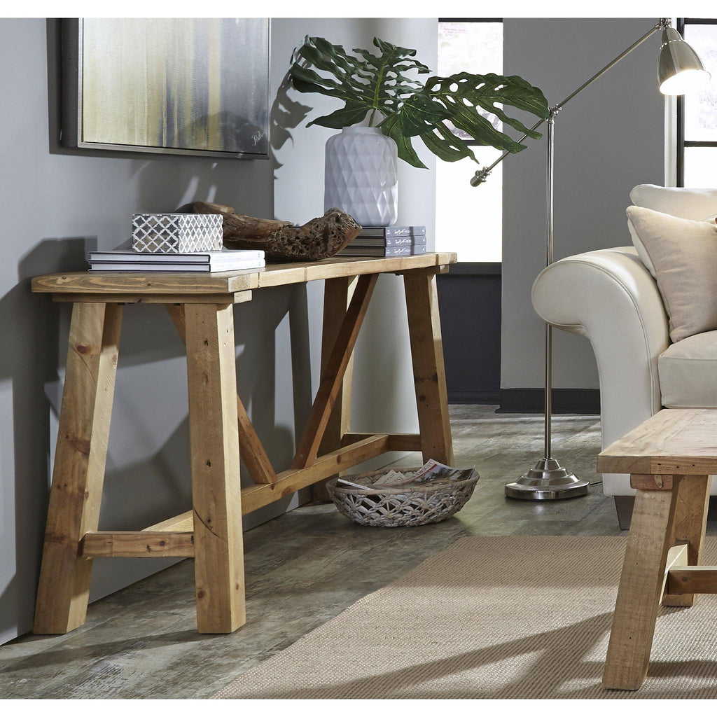 Rustic Tawny Reclaimed Wood Console Table S130484