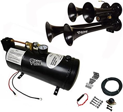 Loud 149 Decibels 4 Trumpet Air Horn Kit F6012