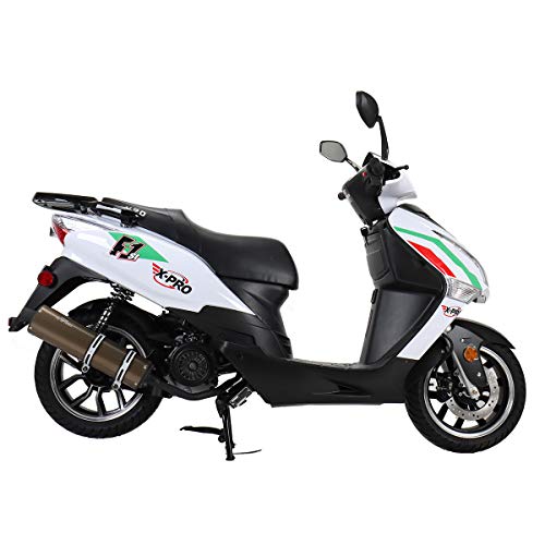 150cc Gas Moped Adult Bike with 13" Aluminum Wheels Blue B31573