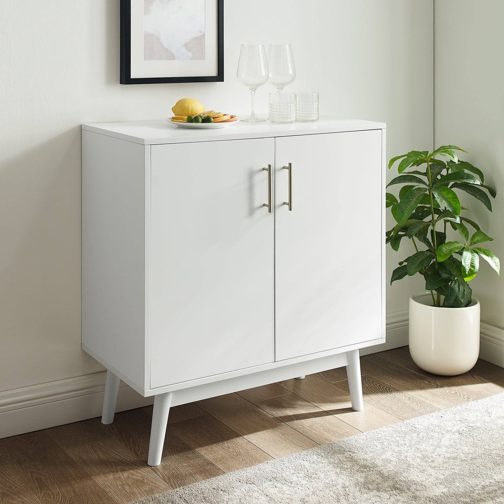 White Mid-Century Accent Cabinet B80545
