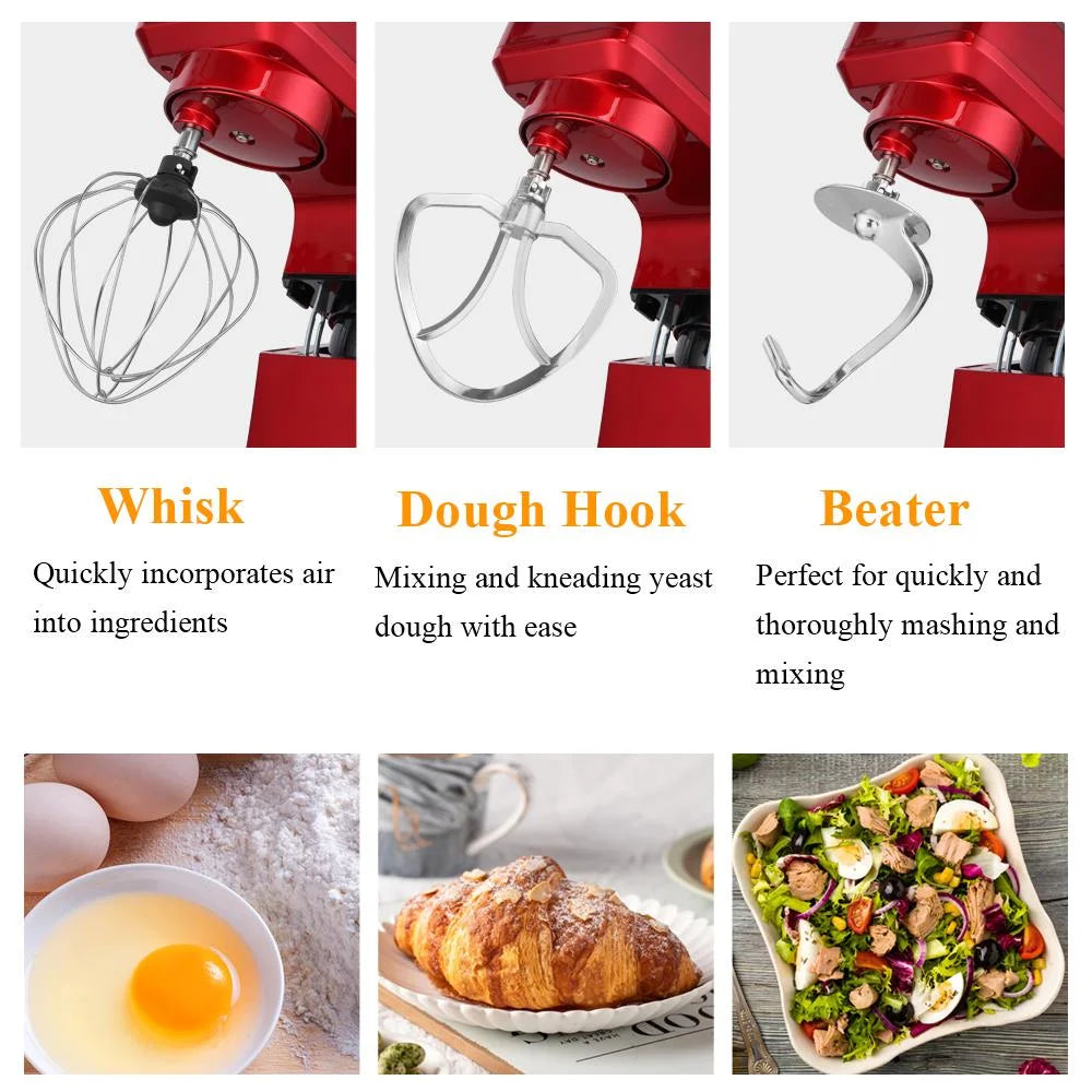 Red 7.5QT Electric Stand Mixer with Stainless Steel Mixing Bowl R844848