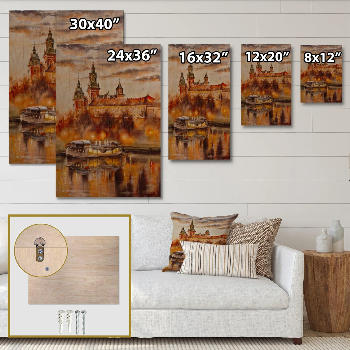 Natural Pine Wood Wall Art Décor 24 In. Wide X 36 In. High S63999