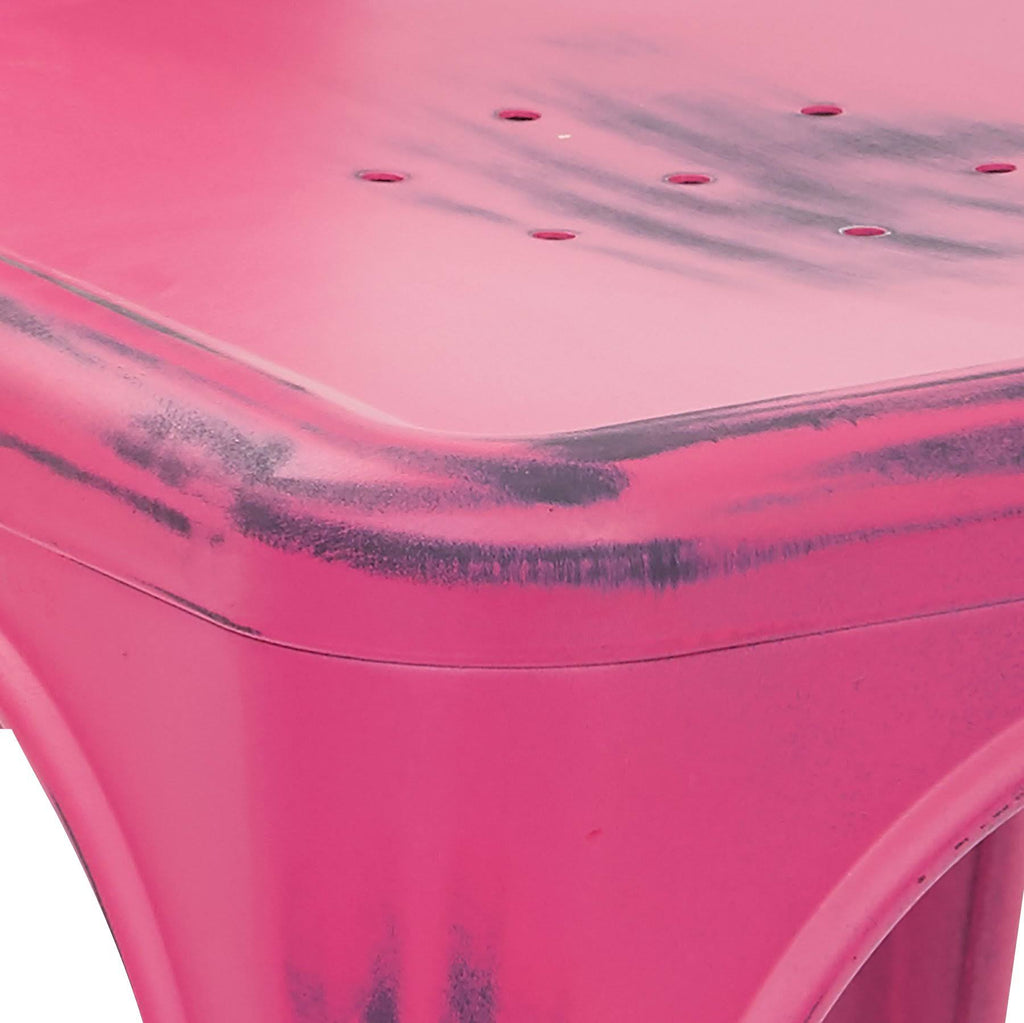 Antique Pink Metal Barstool 2-Pack M691520
