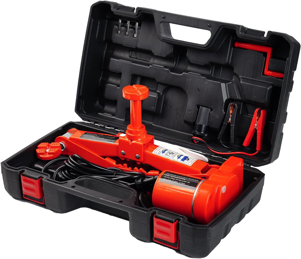 Electric Car Jack Kit 3Ton 12V Auto Scissor Car Jack Lift Portable Air Floor Jack All-in-one Automatic Sedan SUV Car Repair Tool Grey Q6054