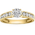 1 Ct Diamond Engagement Ring in 10k Yellow Gold N7020