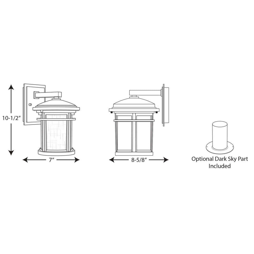 Black LED Wall Lantern W54255