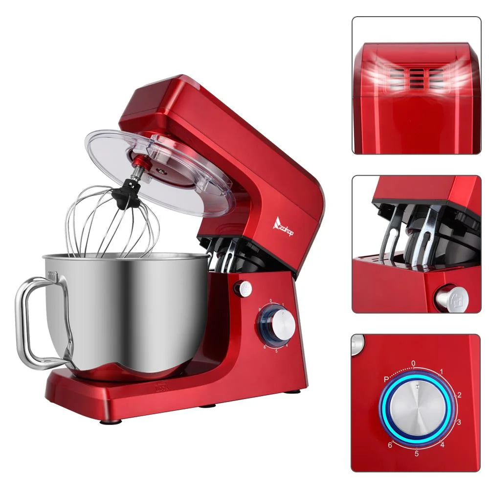 Red 7.5QT Electric Stand Mixer with Stainless Steel Mixing Bowl R844848