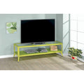 Green Glass Top TV Stand W3258