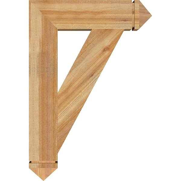 6x22W x 26x22D x 38x22H Traditional Arts u0026 Crafts Rough Sawn Western Red Cedar BRACKET B3856