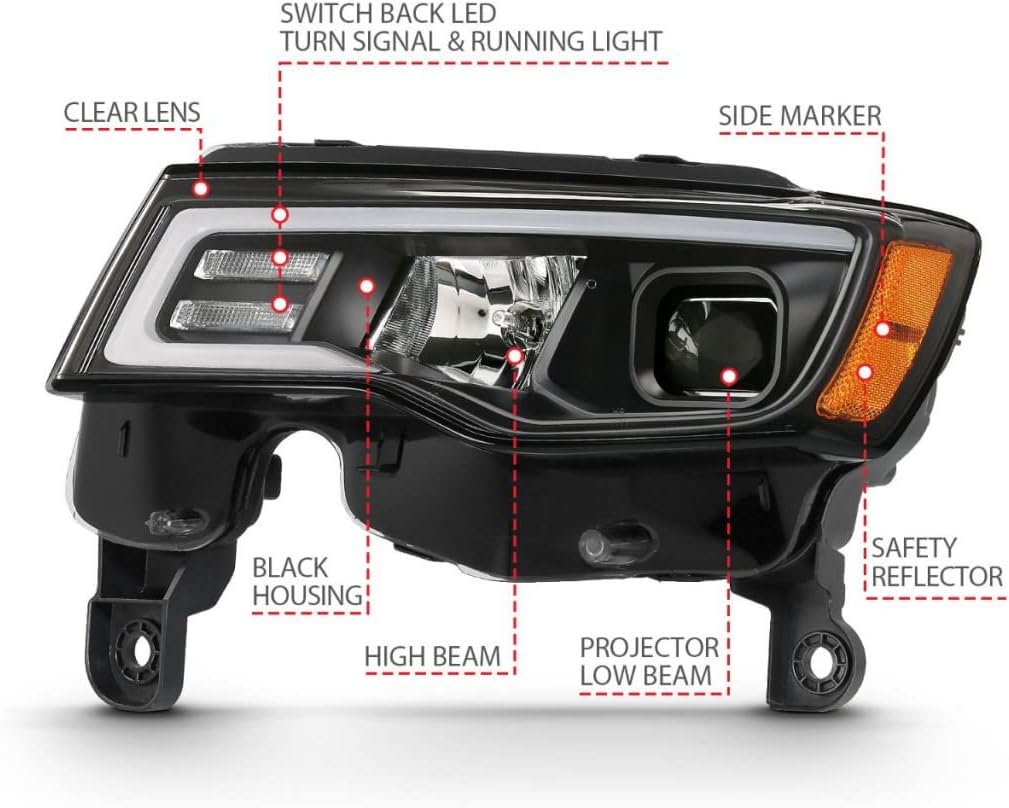 Projector Headlights with Plank Style Switchback V4561