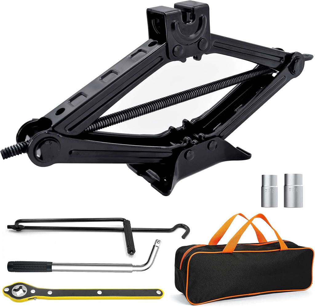 Scissor Lift Jack Max 2.5 Ton Capacity with Hand Crank Wrench Lug Wrench D8676