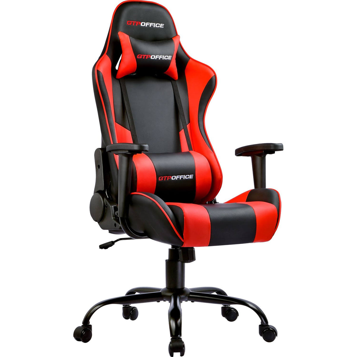 Red Gaming Chair PU Leather with Massage Lumbar A44247