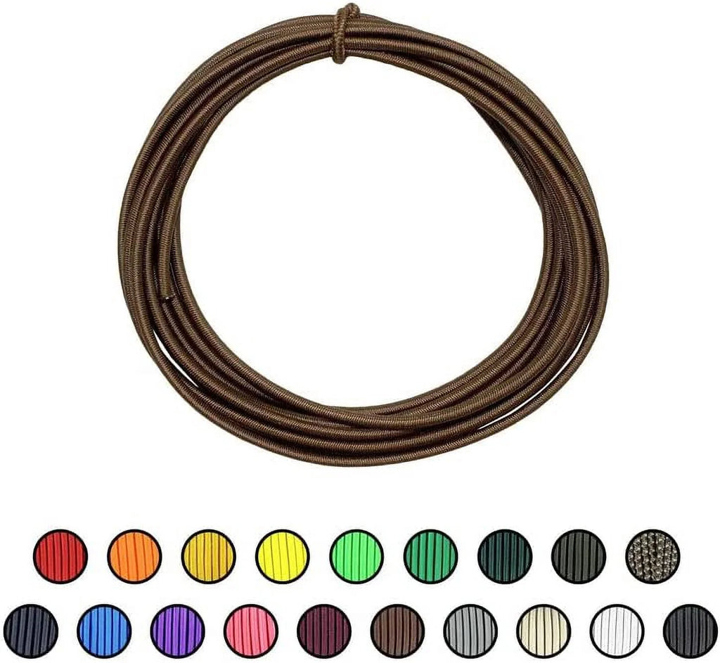 1/8" x 100ft Brown Dacron Polyester Bungee Cord K815247