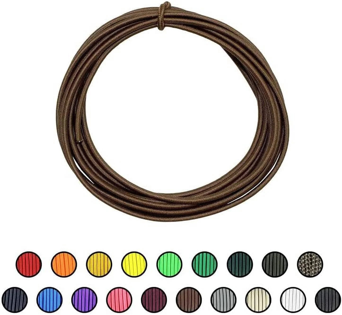 1/8" x 100ft Brown Dacron Polyester Bungee Cord K815247