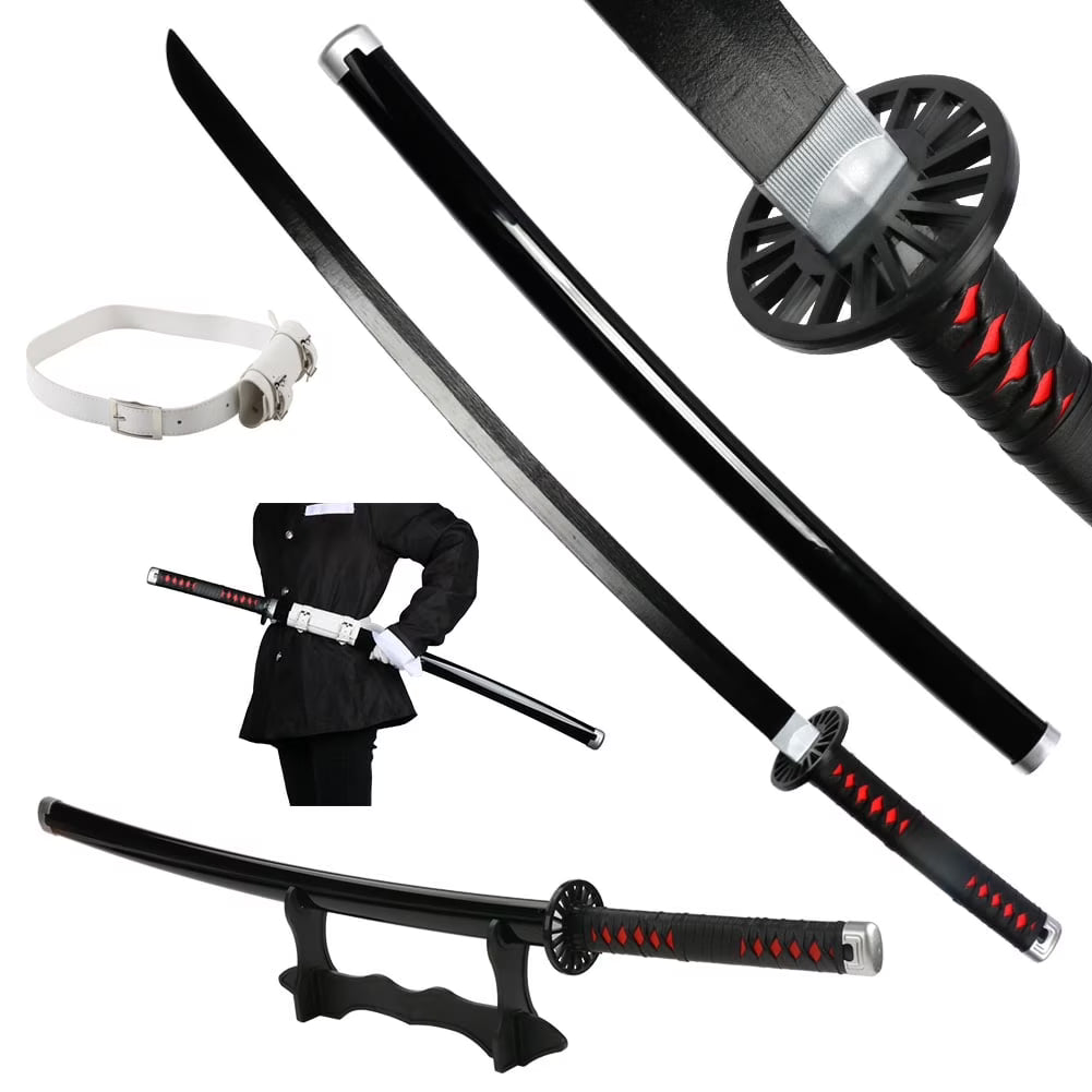 Bamboo 41 inches Cosplay Sword with Belt Holder Stand I588
