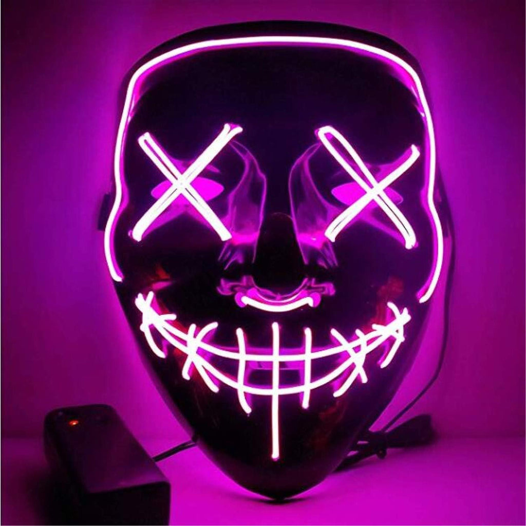 Blue Sound Induction Light Up Halloween Mask S283