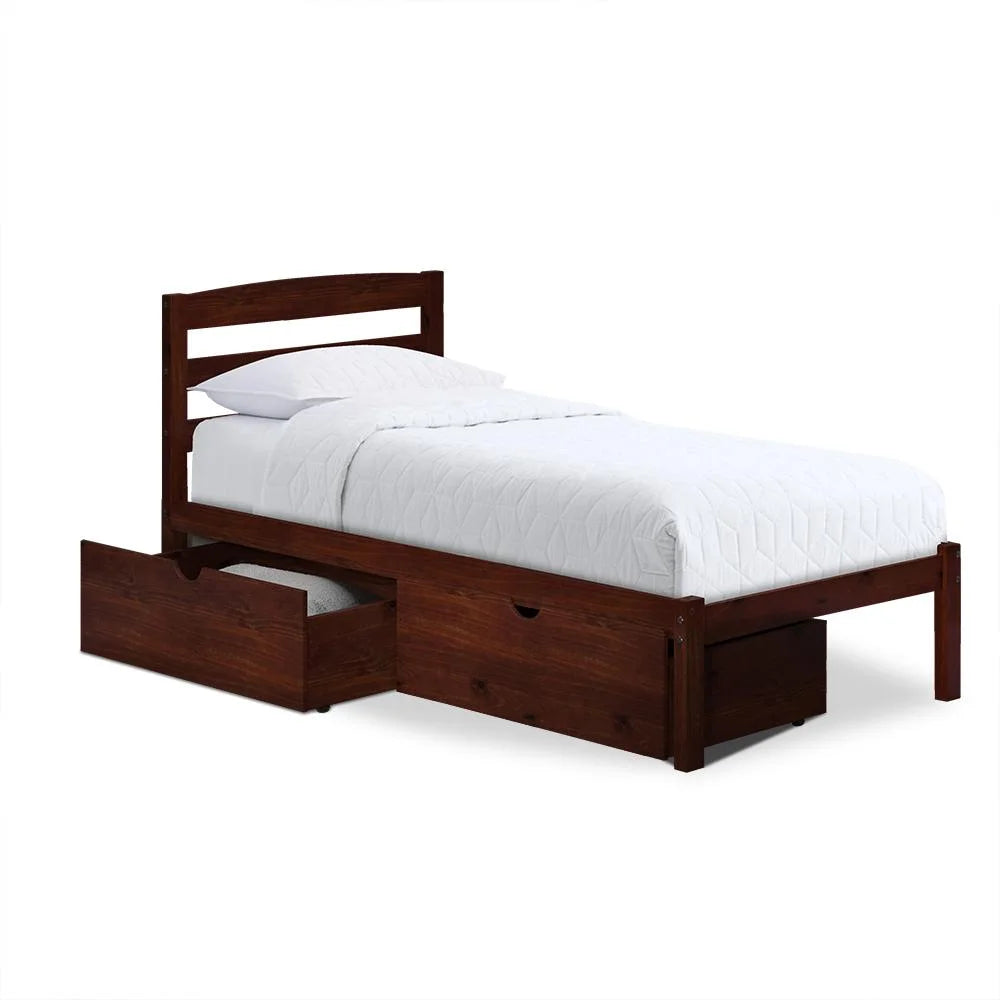 Twin Bed with Two Storage Drawers J971086
