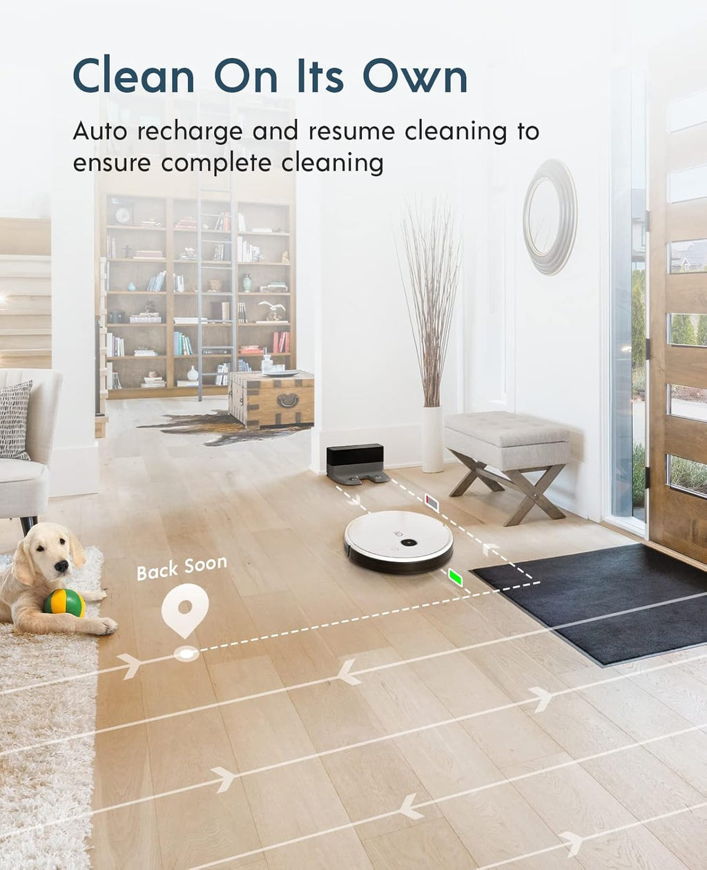 Robot Vacuum, 3000Pa Suction, Carpet Detection, Smart Visual Mapping, 110mins Runtime Q211