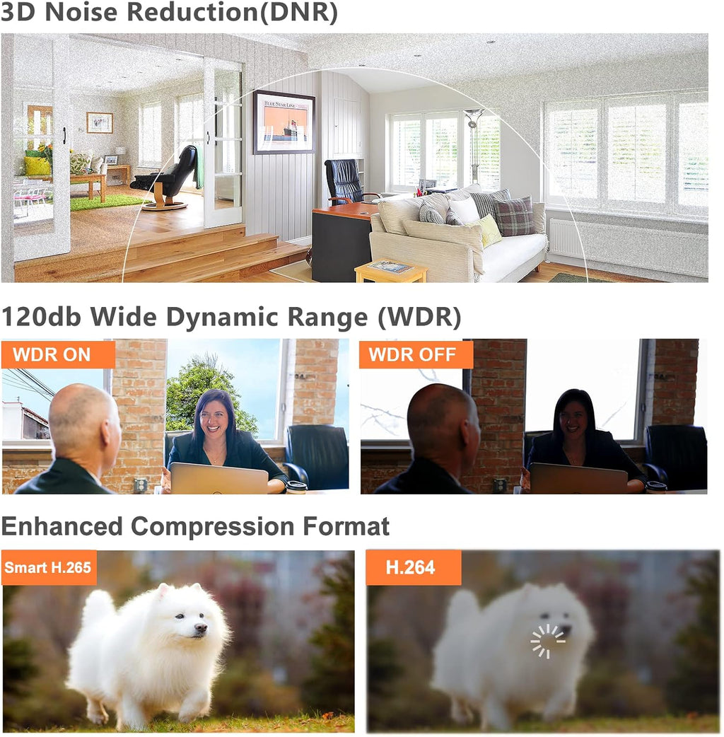 6MP PoE IP Turret Camera with Built-in Mic V52807