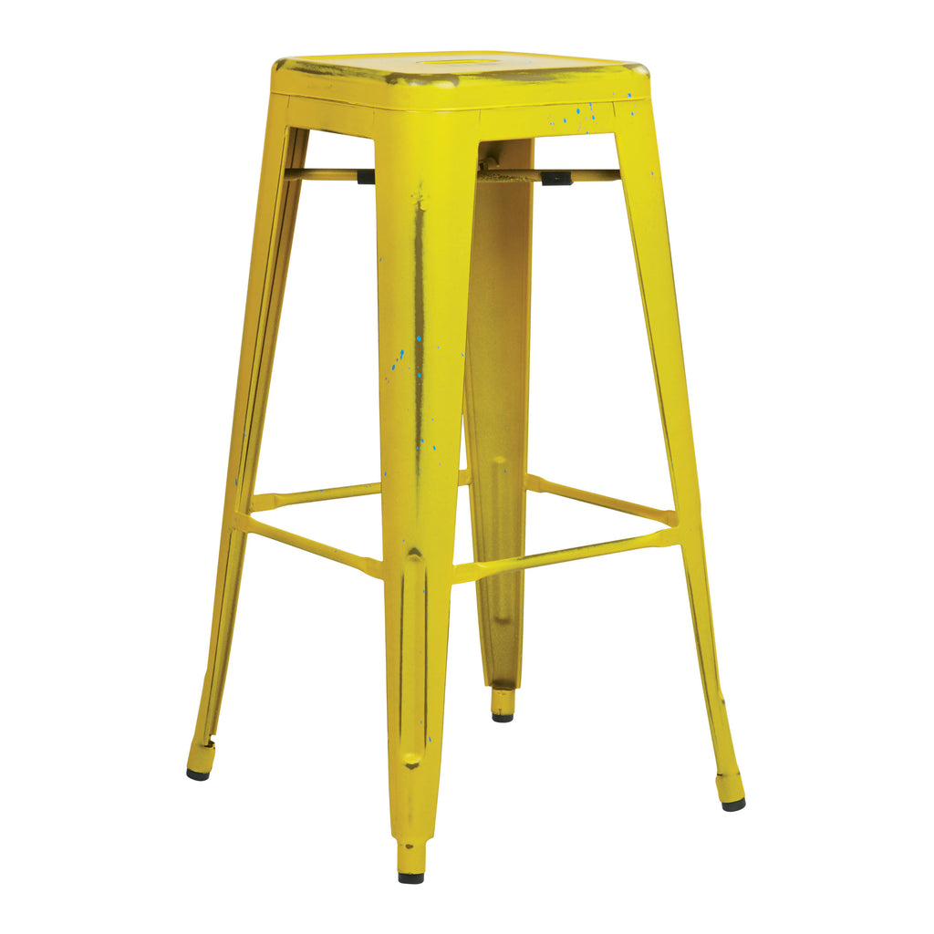 Antique Pink Metal Barstool 2-Pack M691520