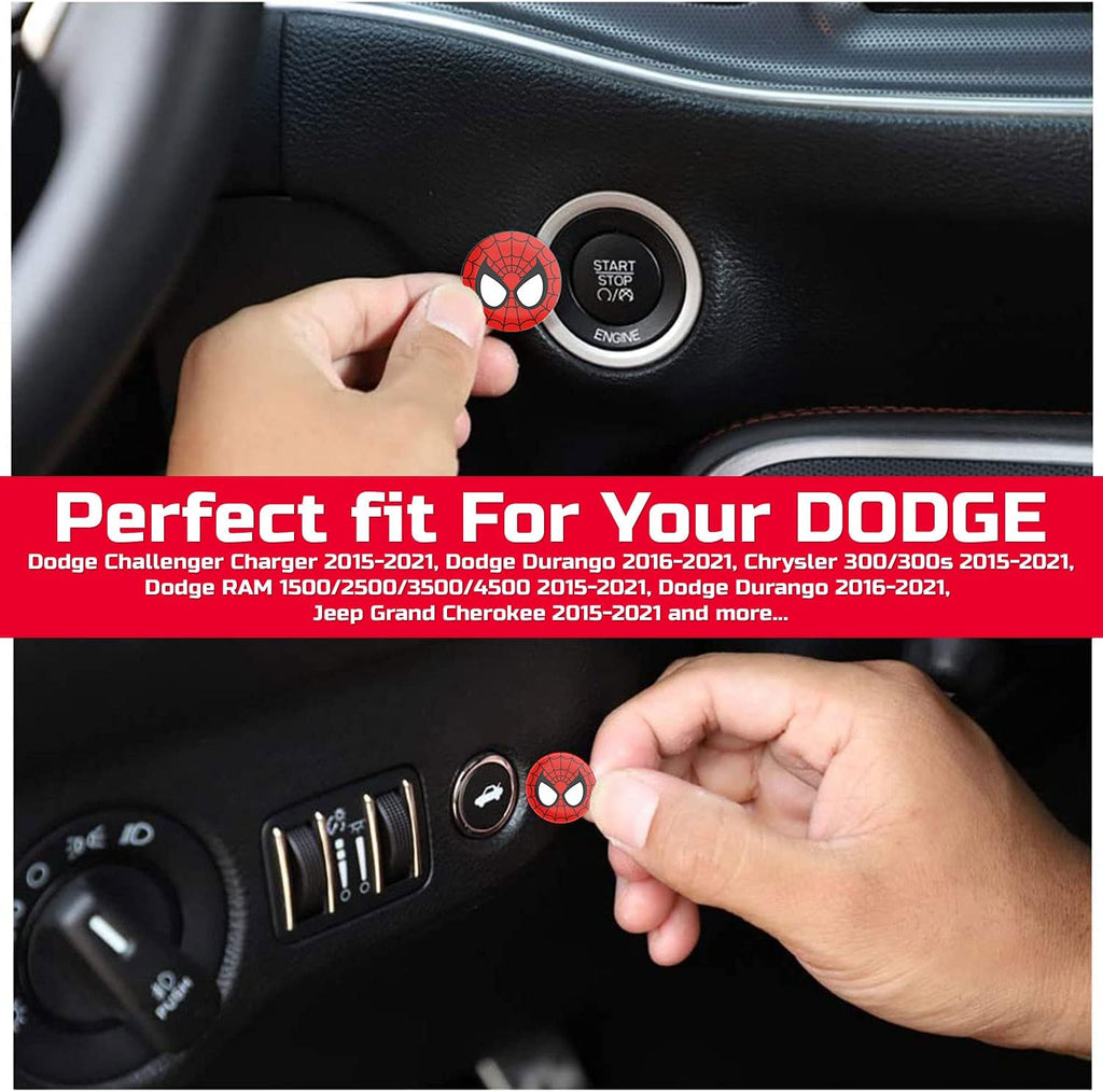 Engine Start Stop Button Overlay Ruby Red Sticker Emblem K322938