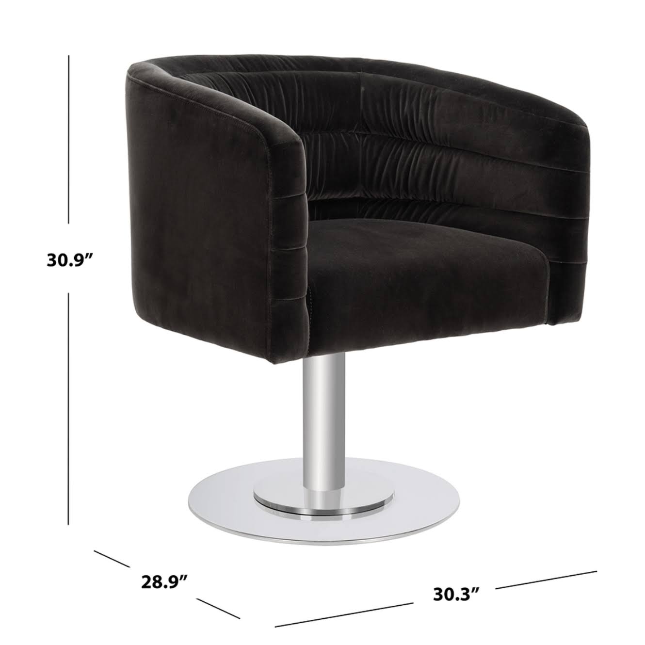 Almond Velvet Swivel Tub Chair E2634