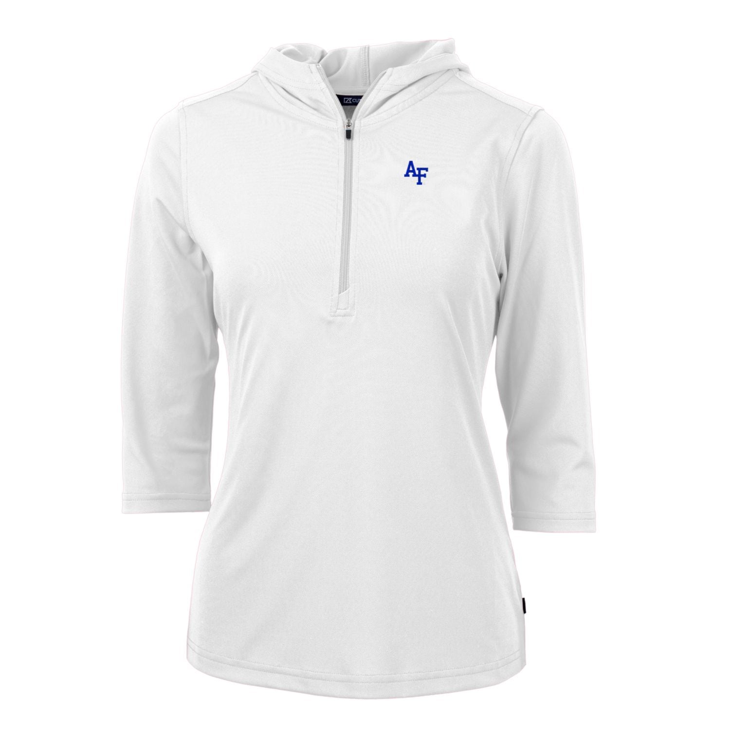 White Eco Pique Half-Zip Pullover Hoodie J33379
