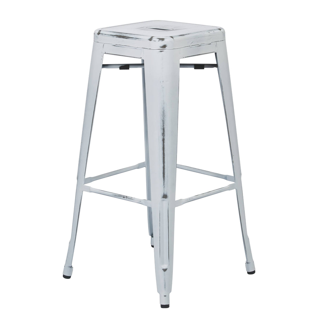 Antique Pink Metal Barstool 2-Pack M691520