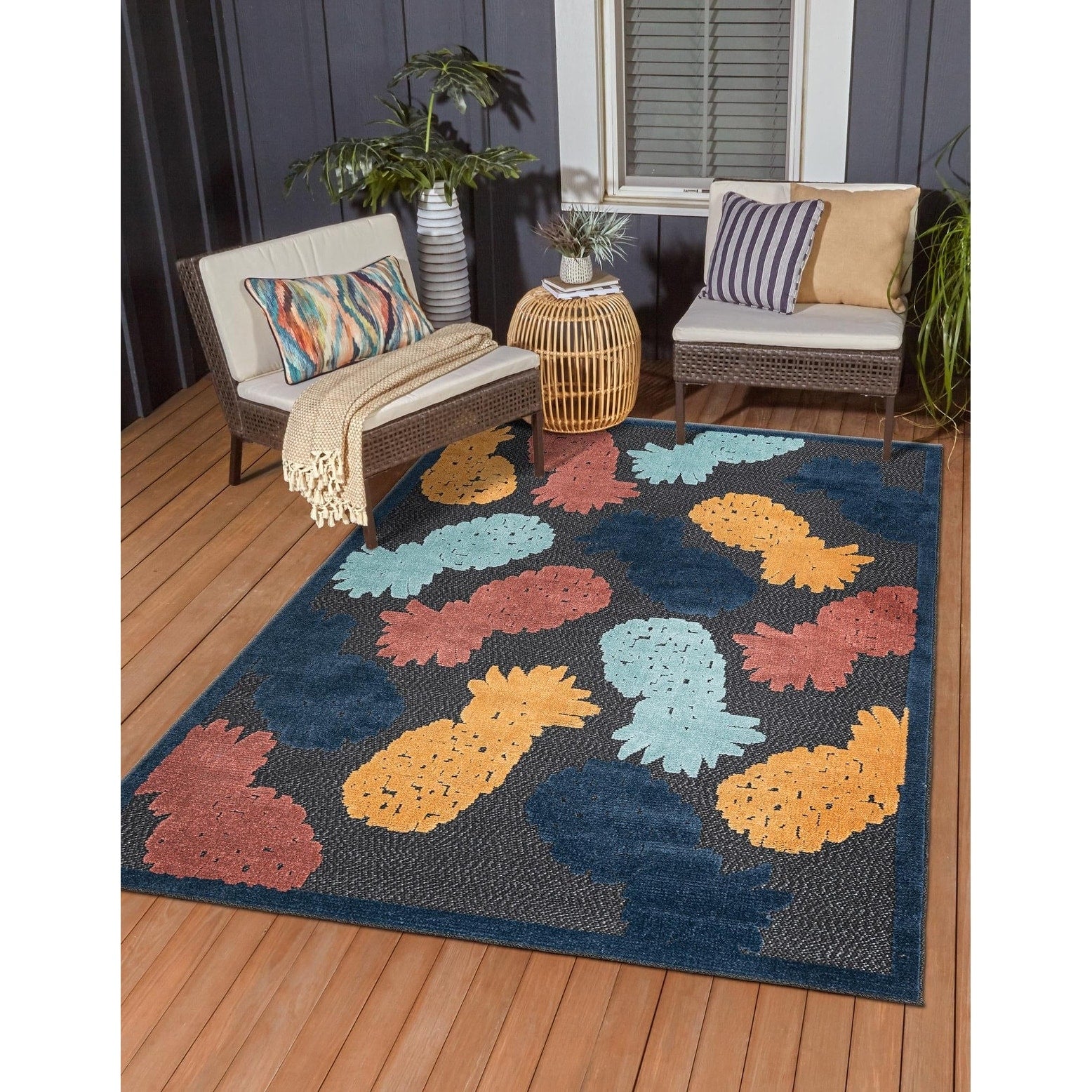 White Round Area Rug Y140