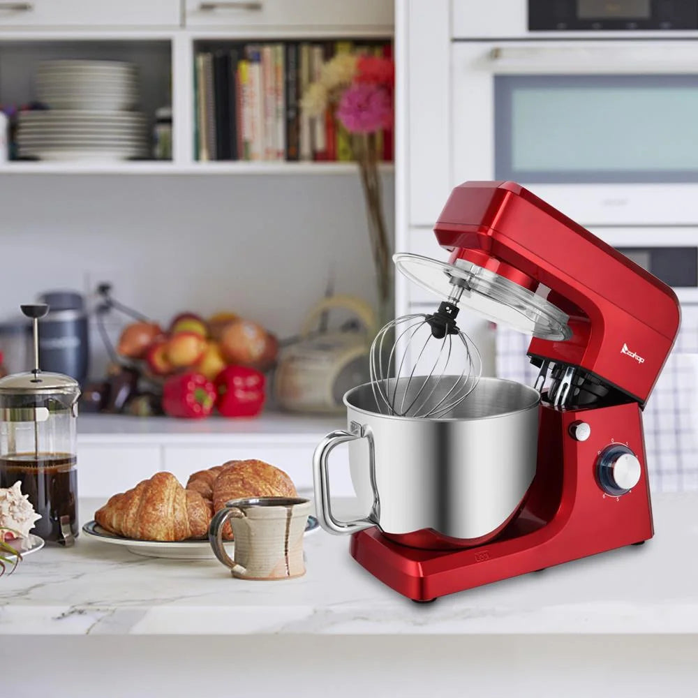 Red 7.5QT Electric Stand Mixer with Stainless Steel Mixing Bowl R844848
