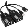 USB 2.0 Extender to RJ45 Over Cat5/5E/6 Connection Up to 100 Meter/328 ft Ethernet Extension Cable Type A Male to A Female Y506