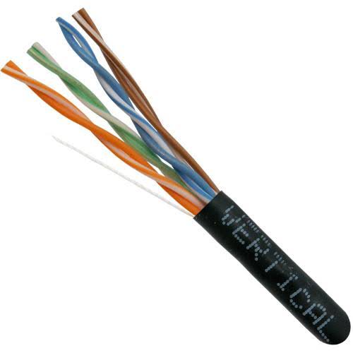 1000ft Solid Plenum Cat6 Cable 23AWG 550MHz CMP Gray B1629