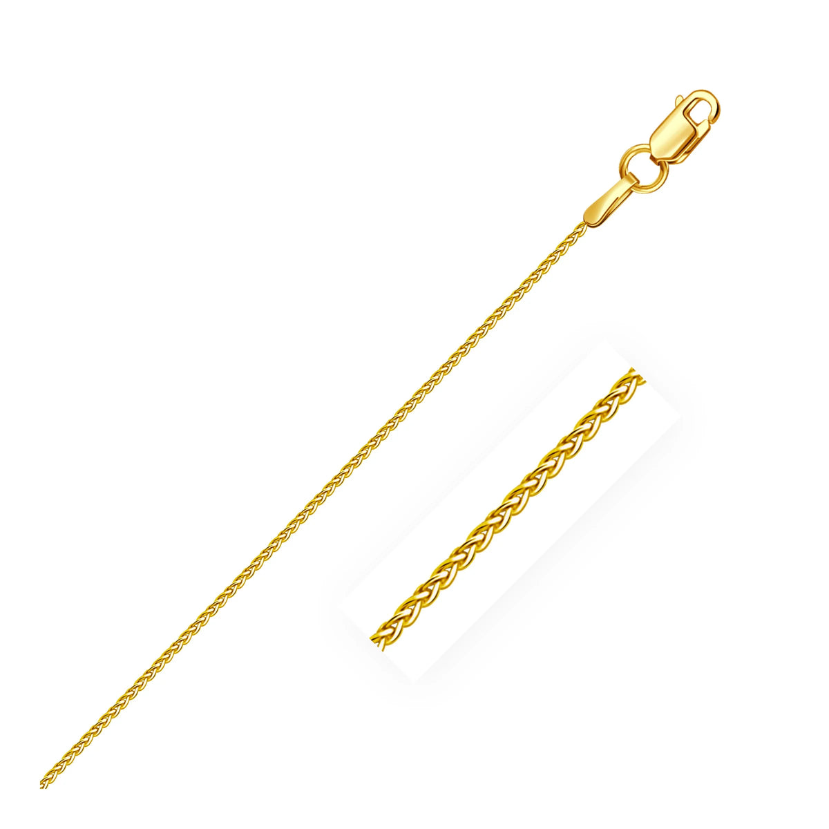 14k Yellow Gold Wheat Chain 1.0mm Y40503