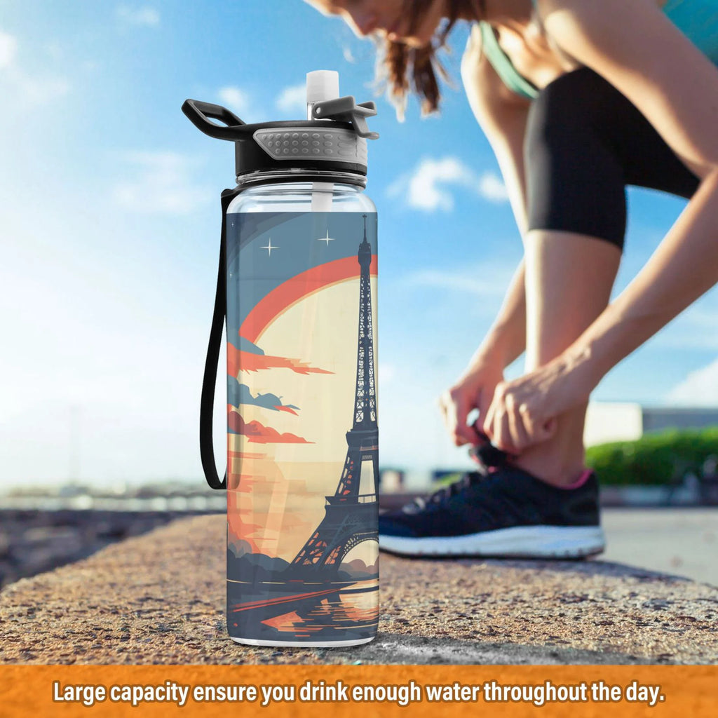 32oz Leakproof Tritan Sports Water Bottle with Straw I7567