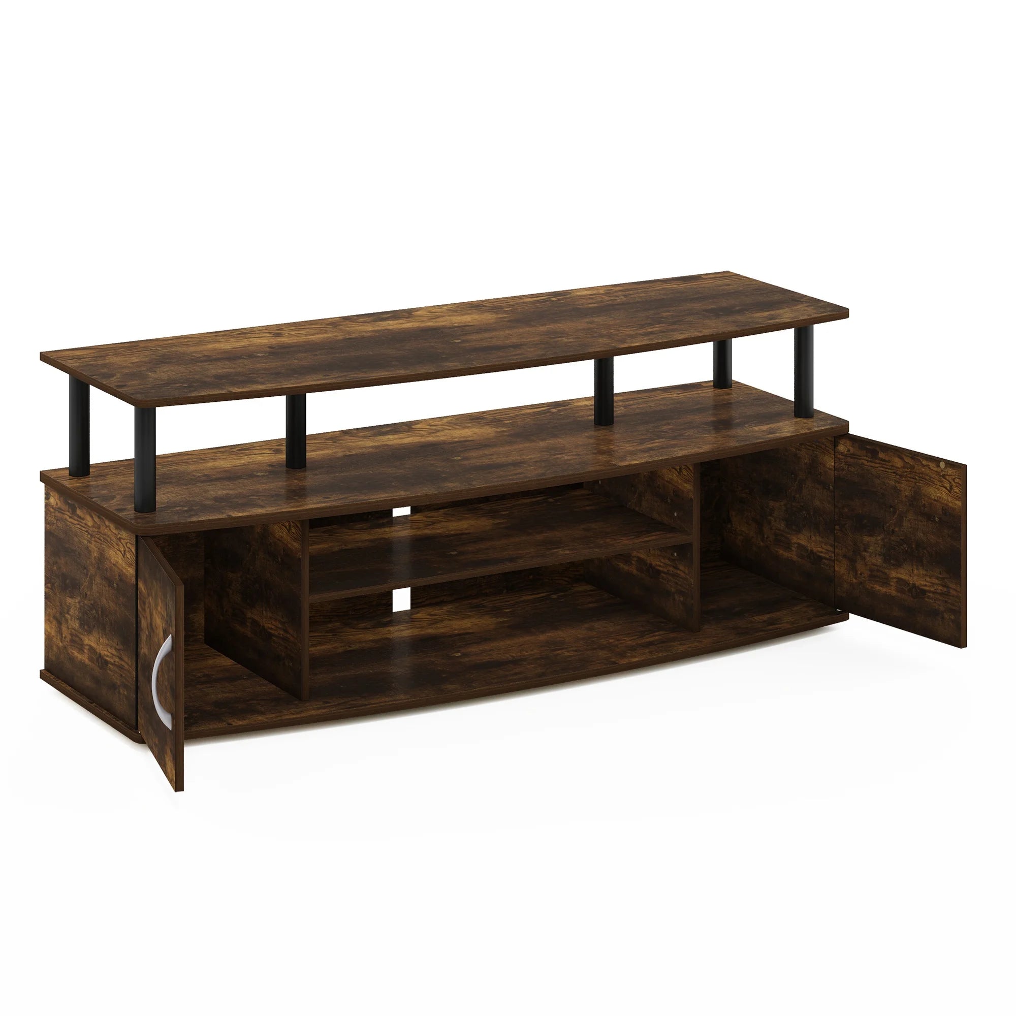 Large Entertainment Center for 55-IN TV, Amber Pine/Black X638909
