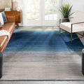 Blue 7'10" x 9'10" Area Rug D15865