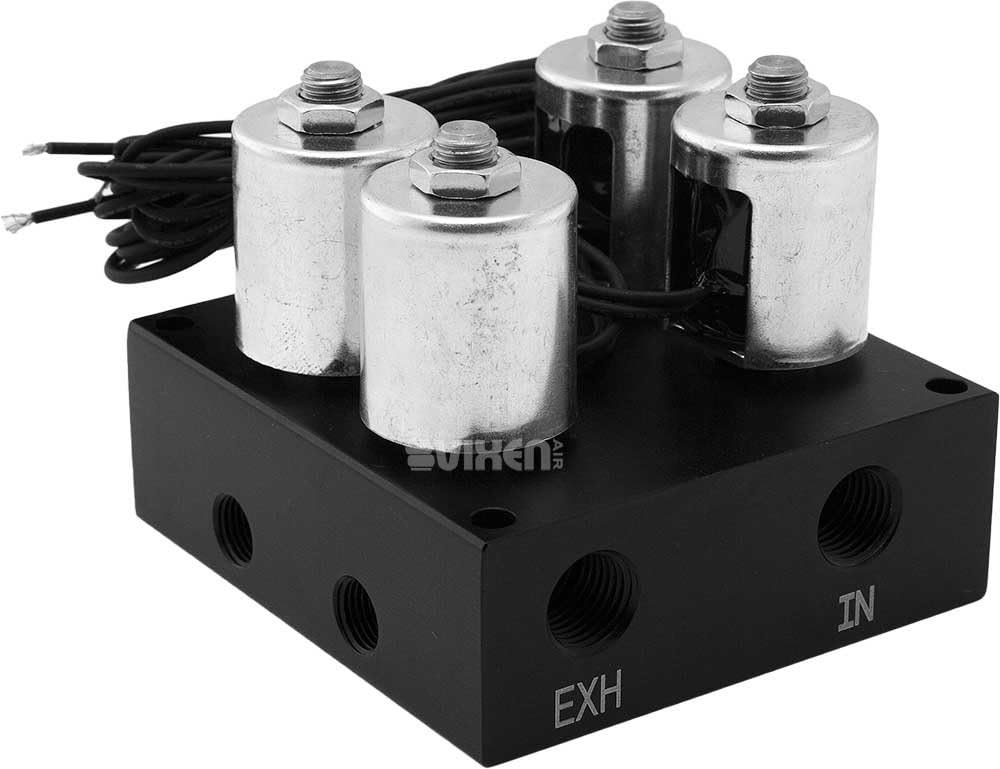 4 Valve Suspension Manifold with Dual Needle Gauge Panel, 3/8" OD Hose 50 FT, 1/4" OD Hose 35 FT and Fittings N95741